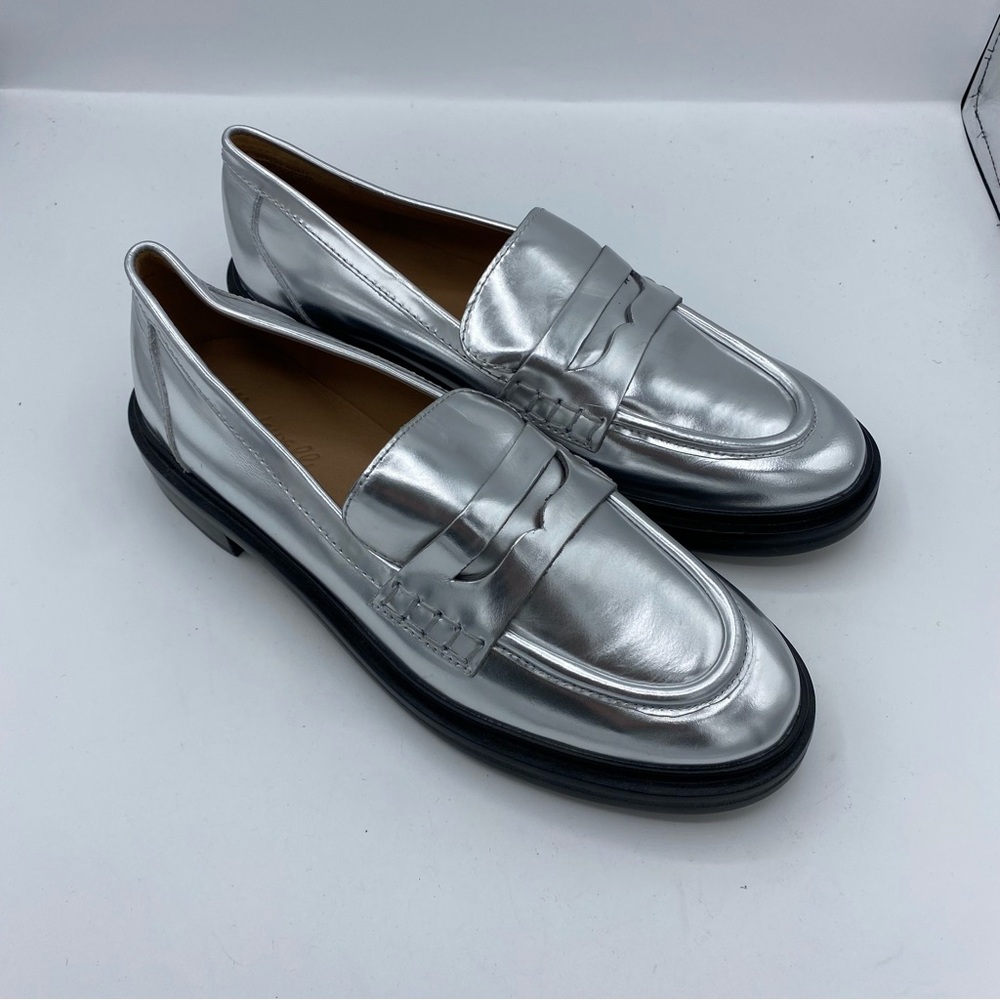 Madewell Vernon Loafers Silver Metallic - Picture 2 of 6